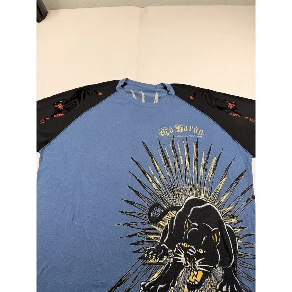 Y2k 2XL Ed Harddy Baggy Longsleeve Graphic Tee Grunge Skater Streetwear